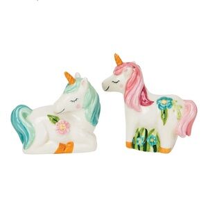 Boston Warehouse Unicorn Salt and Pepper Shakers - White, Blue, Orange